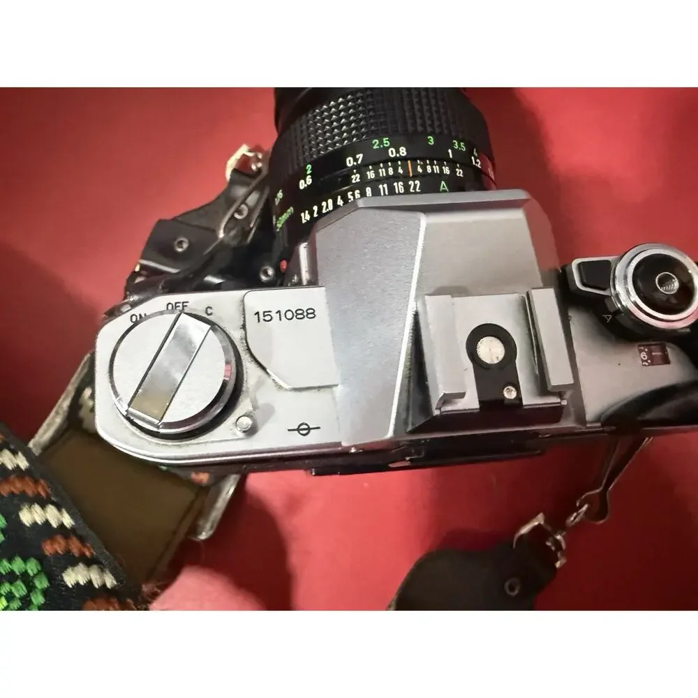 Canon AT-1 35mm Film SLR Camera Kit W 50mm 1:1.8 Lens Tested And Working!
